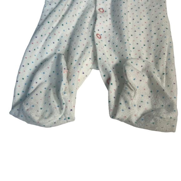 Vintage Playskool Play J’s Infant’s Sleeper Sz Med 6-12 Months Pastel Polka Dots - Picture 5 of 5